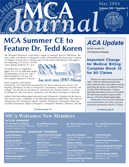 MCA Summer CE to Feature Dr. Tedd Koren