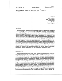 Bangladesh Press: Contours and Contents