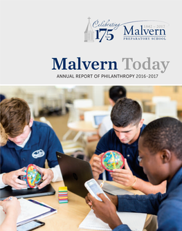 Malvern Today Annual Report of Philanthropy 2016-2017