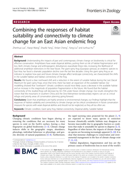 Combining the Responses of Habitat Suitability and Connectivity To