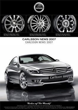 Carlsson News 2007 Carlsson News 2007