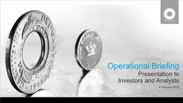 2016 Operational Briefing Presentation