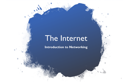 The Internet Introduction to Networking