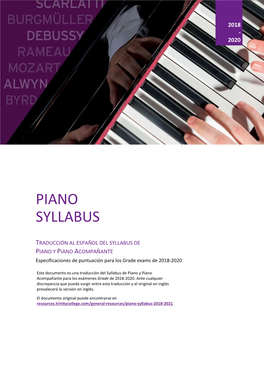 Piano Syllabus