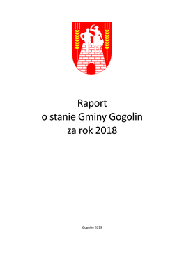 Raport O Stanie Gminy Gogolin Za Rok 2018