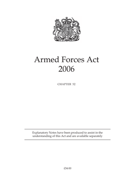 Armed Forces Act 2006