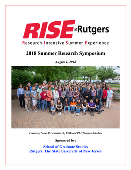2018 Summer Research Symposium