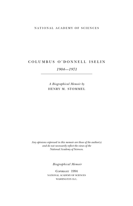 Columbus Iselin, Owner and Skipper, Was the Son of a Wealthy Banking Family Much Involved in the Activities of the New York Yacht Club and a Graduate of St