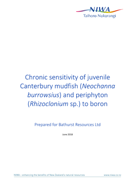 NIWA Client Report No: 2018199HN Report Date: June 2018 NIWA Project: BRL18202