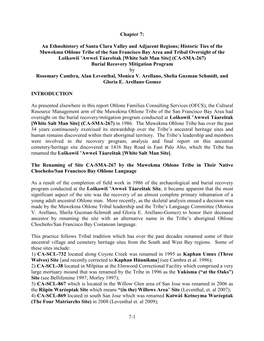 Muwekma Ohlone Tribe Archaeological Publication Final