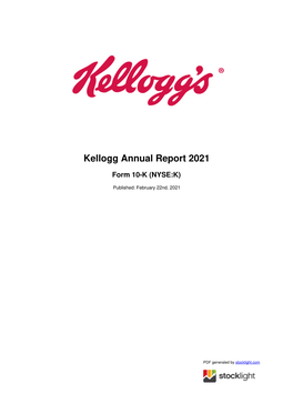 Kellogg Annual Report 2021