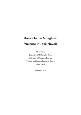 Violence in Jazz Novels