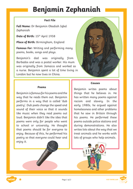 Benjamin Zephaniah