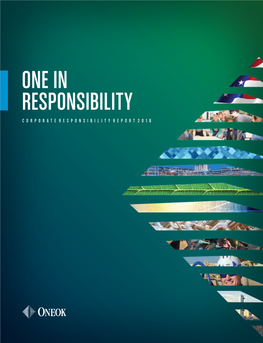 One in Responsibility Corporate Responsibility Report 2016