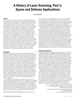 A History of Laser Scanning, Part 1: Space and Defense Applications