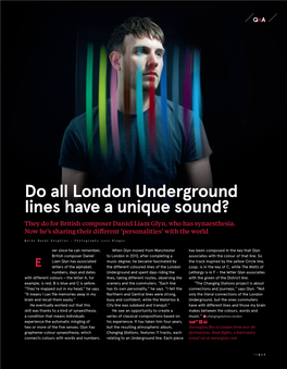 Do All London Underground Lines Have a Unique Sound? They Do for British Composer Daniel Liam Glyn, Who Has Synaesthesia