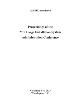 LISA '13 Proceedings Interior (PDF, Best for Mobile Devices)