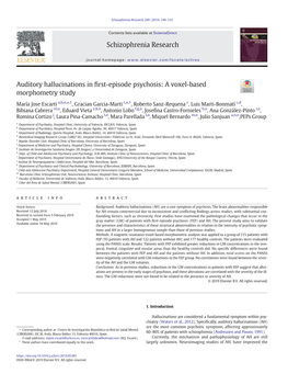 Auditory Hallucinations in First-Episode Psychosis: a Voxel