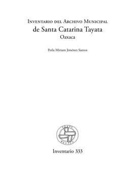 De Santa Catarina Tayata Oaxaca