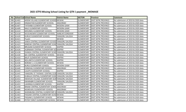 2021 GTFS Missing School Listing for QTR 1 Payment MOMASE