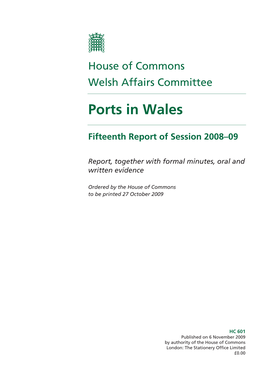 Ports in Wales