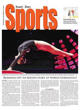 Romania Off to Rough Start at World Gymnastics