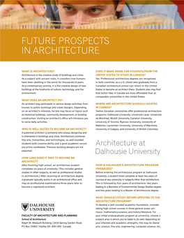 Future Prospects in Architecture