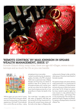 By Max Johnson in Spears Wealth