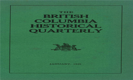 British Columbia Historical Quarterly