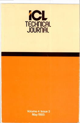 ICL Technical JOURNAL