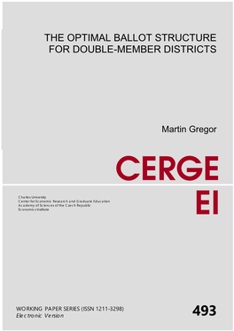 The Optimal Ballot Structure for Double-Member Districts