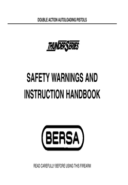 Bersa Thunder 380 32 Manual