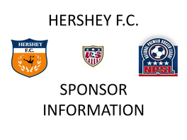 Sponsor Information Hershey F.C
