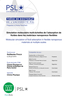 Molecular Simulation of Fluid Adsorption in Flexible Nanoporous