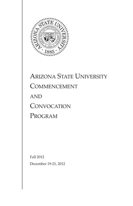 Fall 2012 Commencement Program