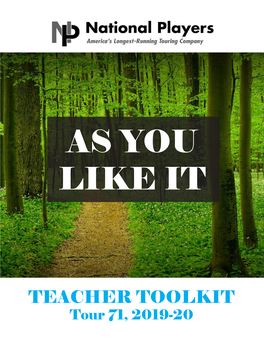 TEACHER TOOLKIT Tour 71, 2019-20 Table of CONTENTS