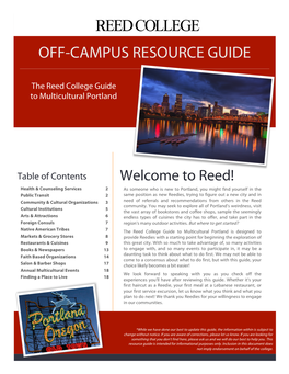 Off-Campus Multicultural Resource Guide