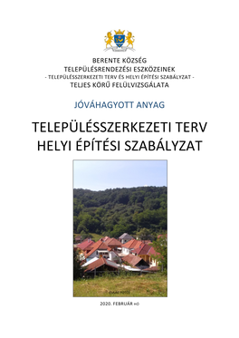 Településszerkezeti Terv Helyi Építési Szabályzat