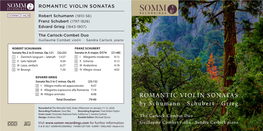 Romantic Violin Sonatas