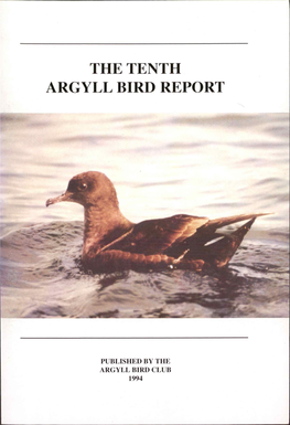 Argyll Bird Report