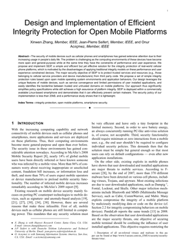 Design and Implementation of Efficient Integrity Protection for Open