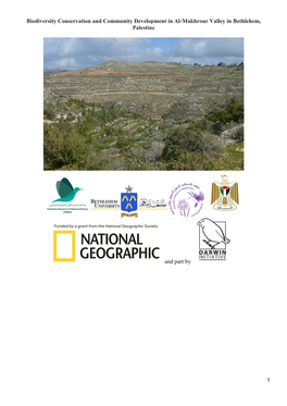 Biodiversity Conservation and Community Development in Al-Makhrour Valley in Bethlehem, Palestine