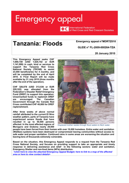 Tanzania: Floods GLIDE N° FL-2009-000264-TZA