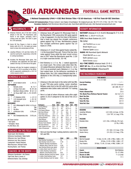 Football Game Notes