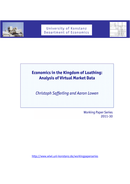 Economics in the Kingdom of Loathing: Analysis of Virtual Market Data