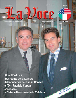 Albert De Luca, Presidente Della Camera Di Commercio Italiana in Canada E Lʼon