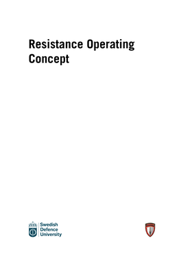 Resistance Operating Concept Resistance Operating Concept Chief Editor and Author: Otto C