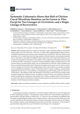 Systematic Culturomics Shows That Half of Chicken Caecal Microbiota