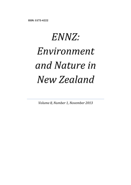 ENNZ: Environment and Nature in New Zealand