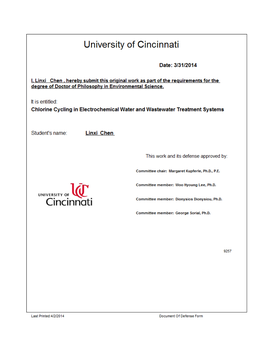 Chlorine Cycling in Electrochemical Water and Wastewater Treatment